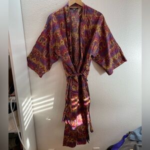 Peruvian Connection 100% Prima Cotton Kimono Robe Size M